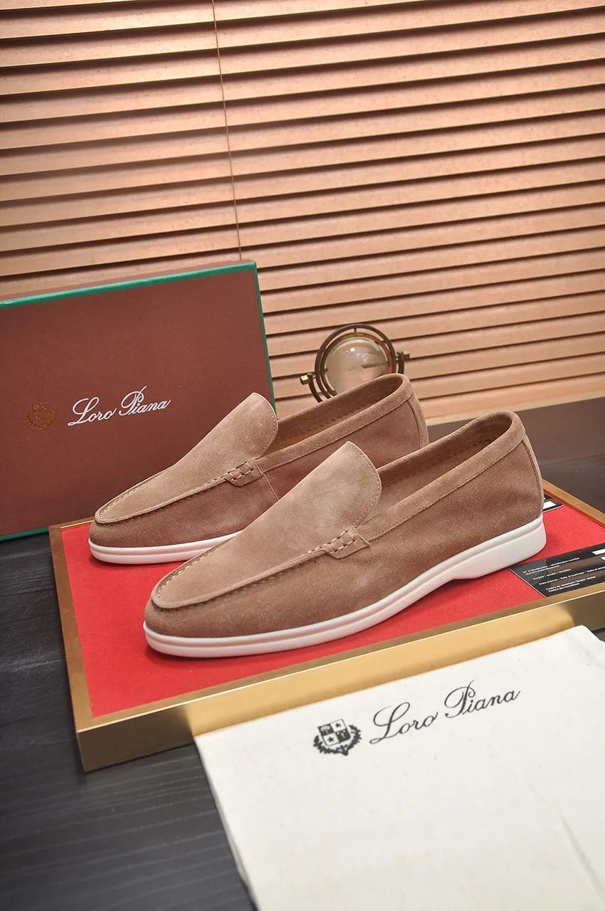 Men's shoes 💰400💶[𝐥𝐨𝐫𝐨 𝐏𝐢𝐚𝐧𝐚] [Couple model] High-end quality, affordable price, LP classic loafers, Italian treasure brand, the only brand that can match Hermès! Only after wearing it do we know that we can’t live up to our feet. Women’s code: 35-40 (customized sizes 34, 41, 42 are non-returnable) Men’s code: 38-44 (customized 45, 46, 47, 48 are non-refundable) Fabric: Customized imported cashmere Lining: Customized imported fetal cowhide Foot: Imported benzene-dyed calfskin Outsole: Exclusive original glass rubber outsole